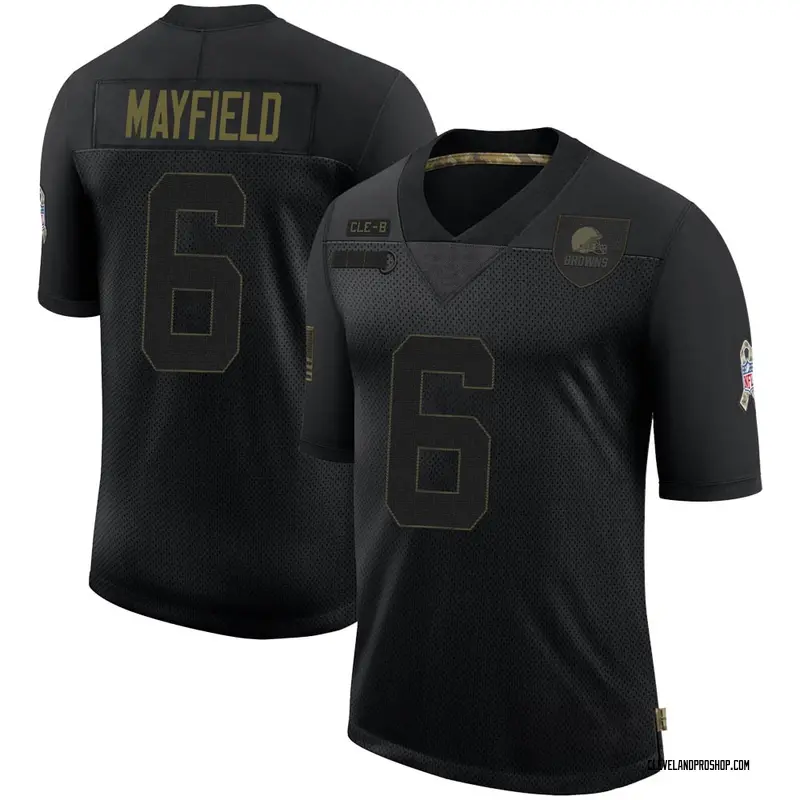 Black Men's Baker Mayfield Cleveland Browns Limited 2020 Salute To Service  Jersey