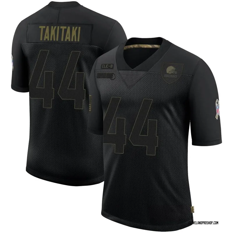 Cleveland Browns Sione Takitaki Gray Inverted Legend Jersey - Dingeas