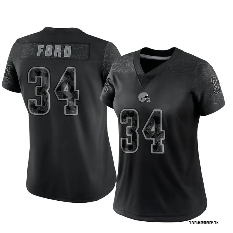 Black Women's Jerome Ford Cleveland Browns Limited Reflective Jersey