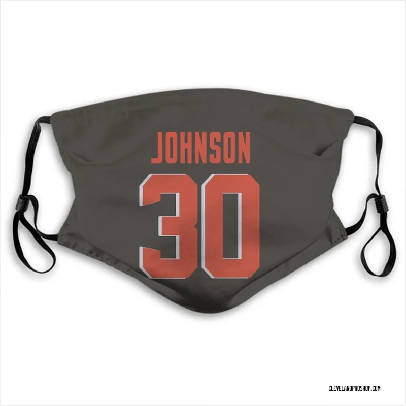 Brown D'Ernest Johnson Cleveland Browns Washable & Reusable Face