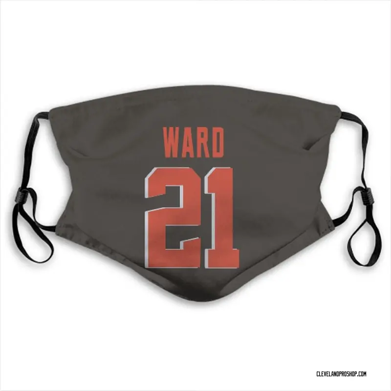 Brown Denzel Ward Cleveland Browns Washable & Reusable Face Mask With PM2.5  Filter