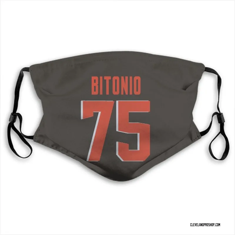 Elite Men's Joel Bitonio Brown Home Jersey - #75 Football