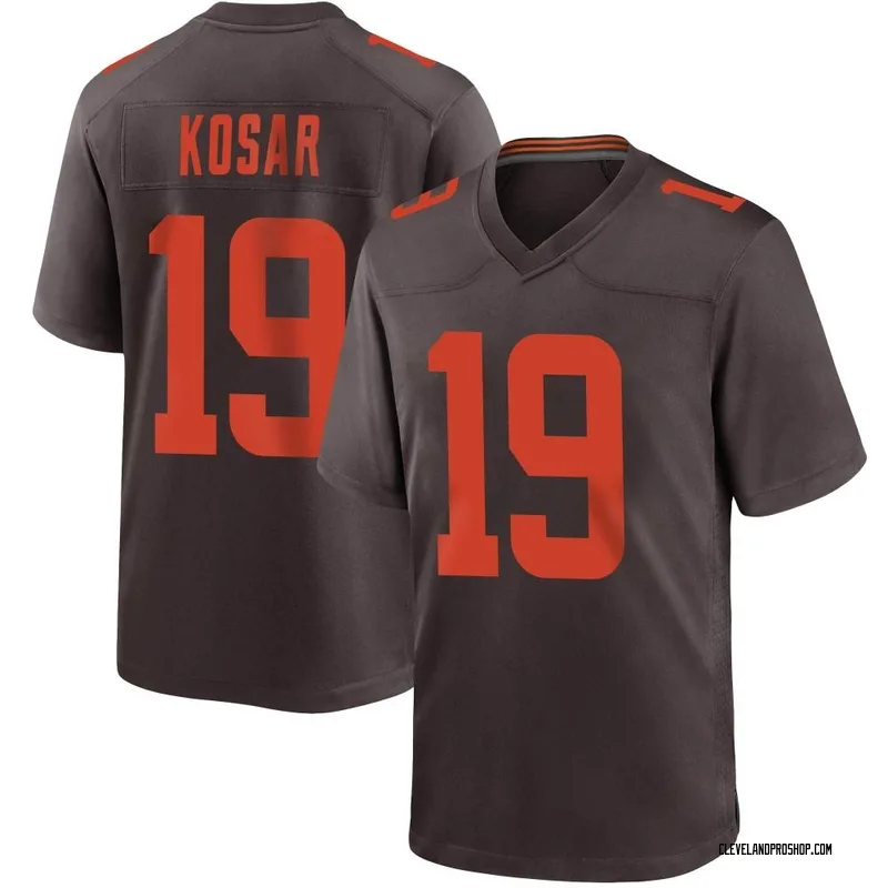 White Men's Bernie Kosar Cleveland Browns Authentic Mitchell And Ness  Throwback Jersey