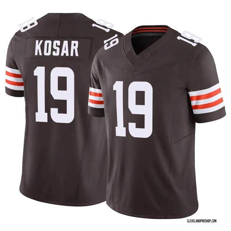 Authentic Men's Bernie Kosar Brown Home Jersey - #19 Football Cleveland  Browns Throwback