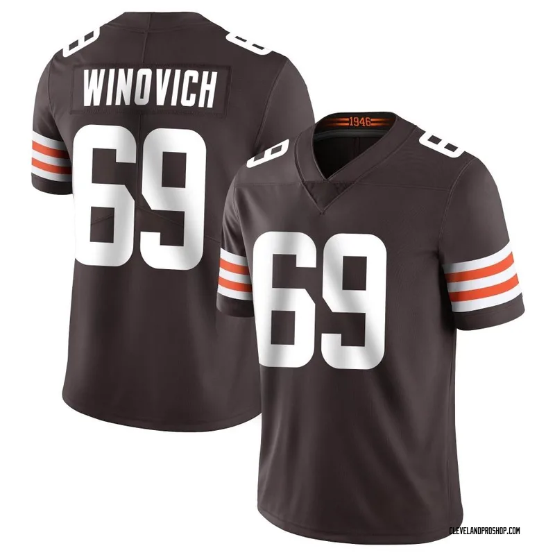 Chase Winovich 69 Cleveland Browns White Vapor Limited Jersey - Bluefink