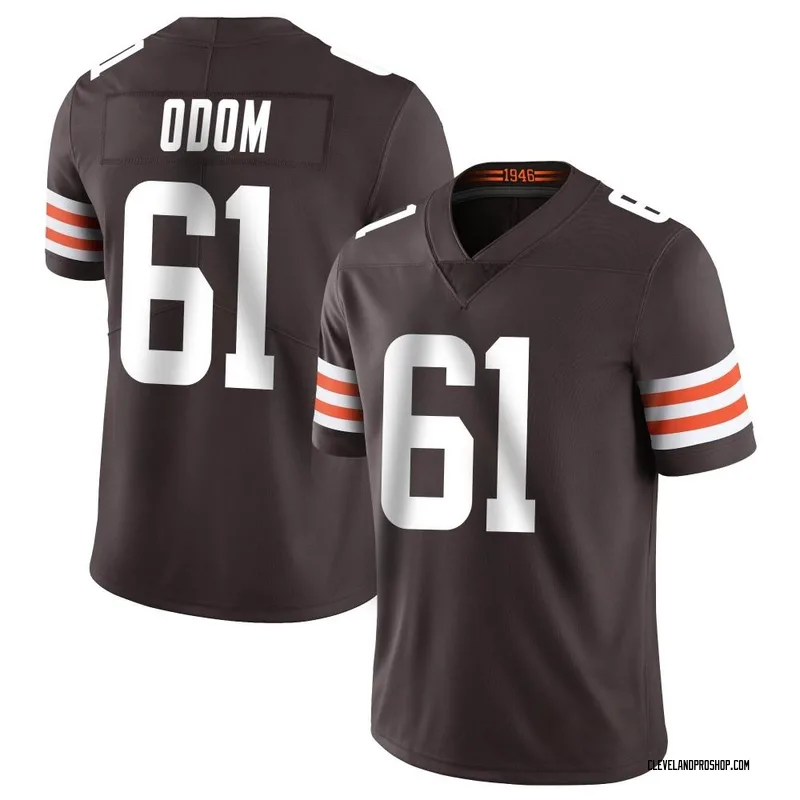 Brown Men's Chris Odom Cleveland Browns Limited Team Color Vapor Untouchable  Jersey