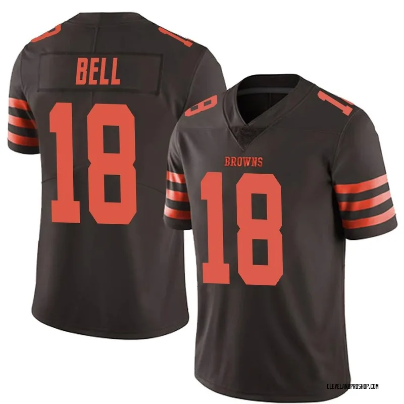 David Bell Cleveland Browns Game-Used #18 White Jersey vs