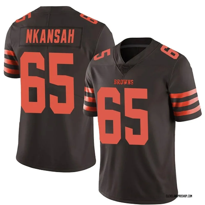 NFL_Jerseys Jersey Cleveland''Browns'' #71 Jedrick Wills 13 Odell Beckham  Jr 85 David Njoku''NFL'' Youth Custom Color Rush Limited Jersey 