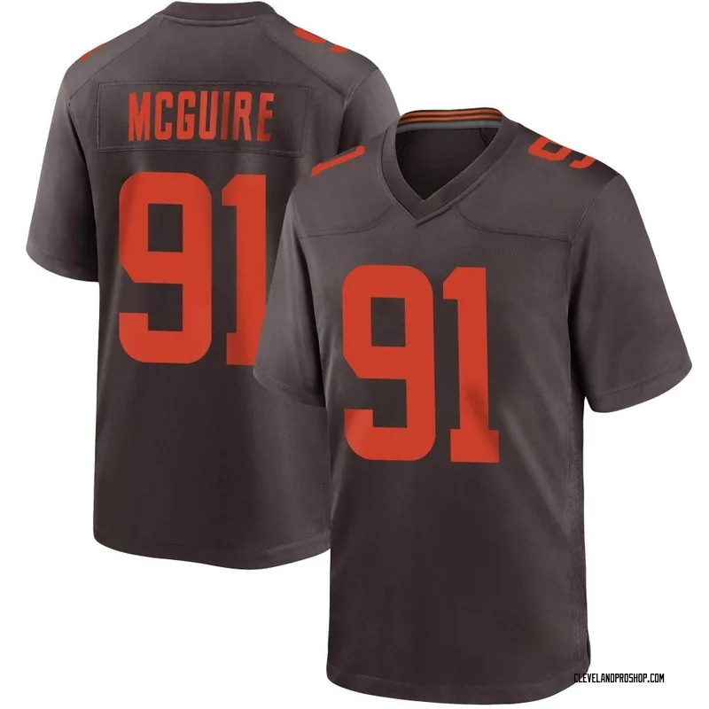 Brown Men's Isaiah McGuire Cleveland Browns Game Alternate Jersey