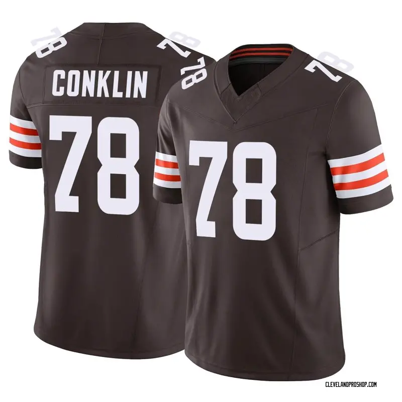 Jack Conklin Signed Custom Brown Jersey (Curved Stripes) — TSE Cleveland