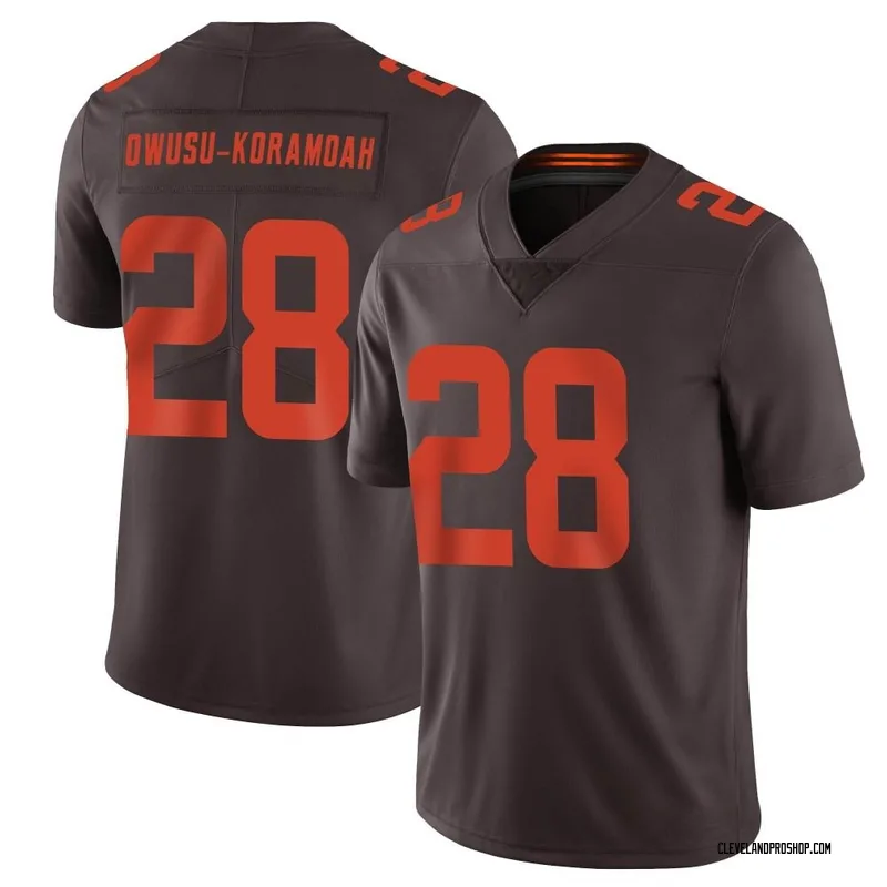 Jeremiah Owusu-Koramoah Cleveland Browns Fanatics Authentic Game-Used #28  Jersey vs. Los Angeles Chargers on October 9, 2022 - Brown in 2023