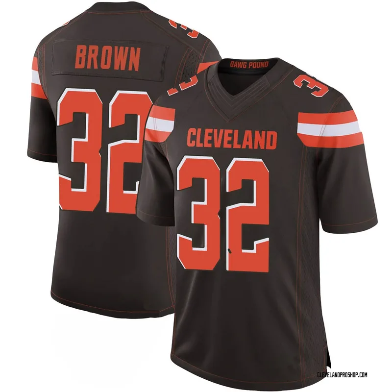 Brown Men's Jim Brown Cleveland Browns Limited 100th Vapor Jersey