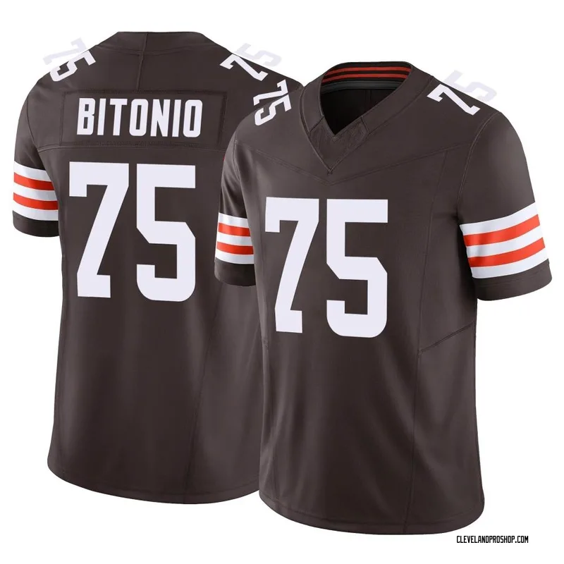 Elite Men's Joel Bitonio Orange Alternate Jersey - #75 Football Cleveland  Browns