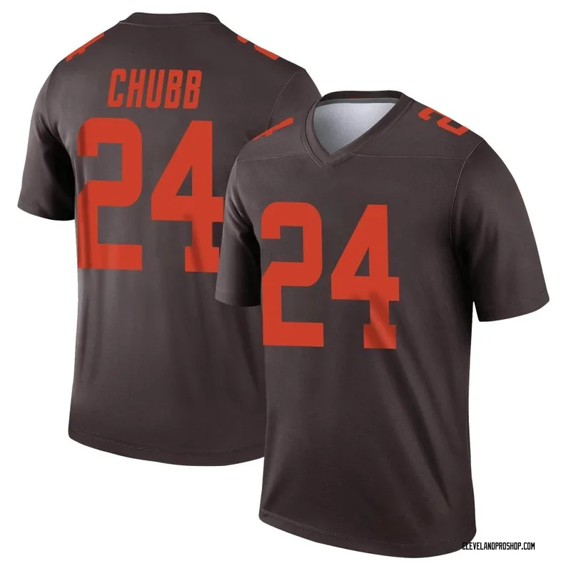 Men's Nike Nick Chubb Orange Cleveland Browns Inverted Legend Jersey