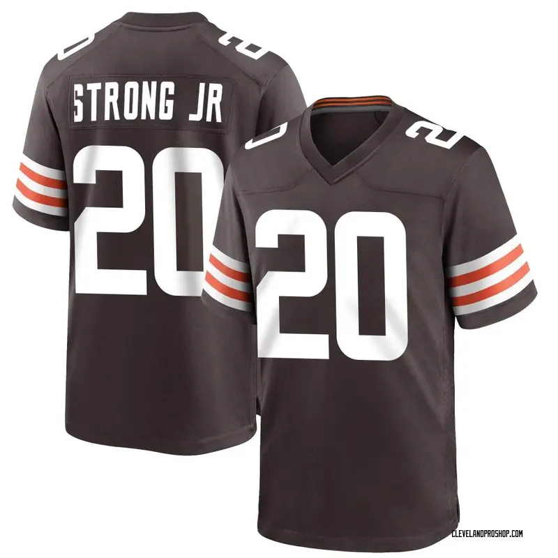 Men's Nike Pierre Strong Jr. Brown Cleveland Browns Team Game Jersey