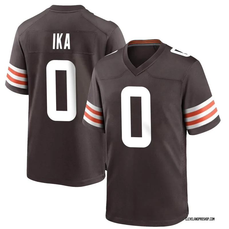 Siaki Ika Men's Nike Cleveland Browns Brown Custom Game Jersey Size: Small