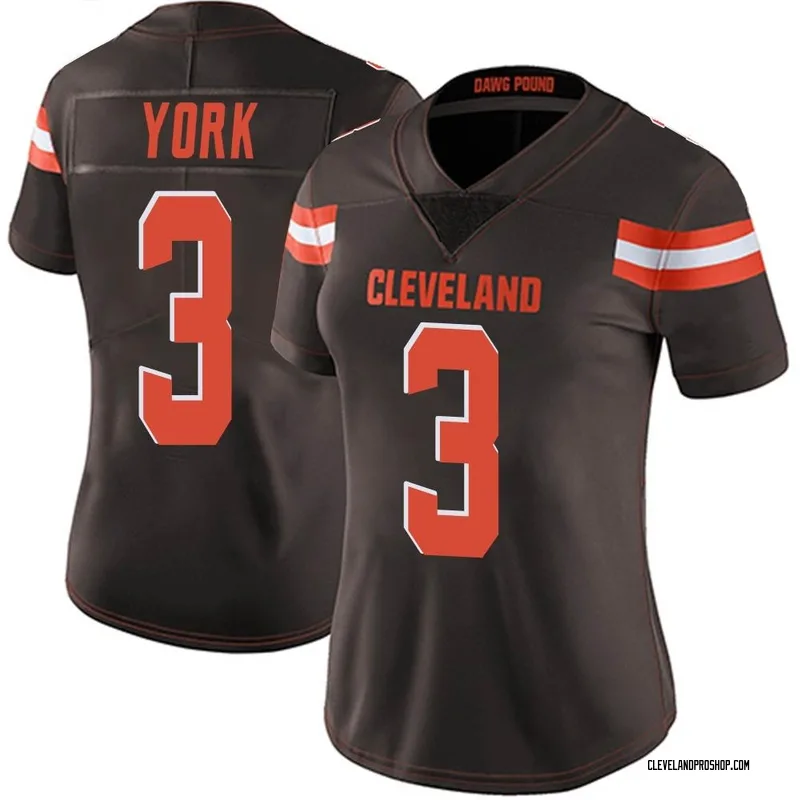 Brown Women's Cade York Cleveland Browns Limited Team Color Vapor