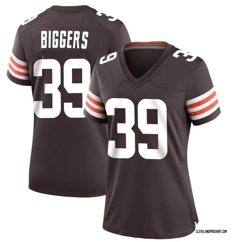 Brown Women's Caleb Biggers Cleveland Browns Game Team Color Jersey