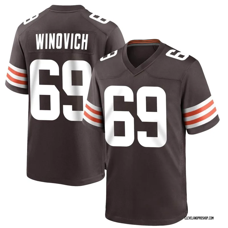 Brown Youth Chase Winovich Cleveland Browns Game Team Color Jersey