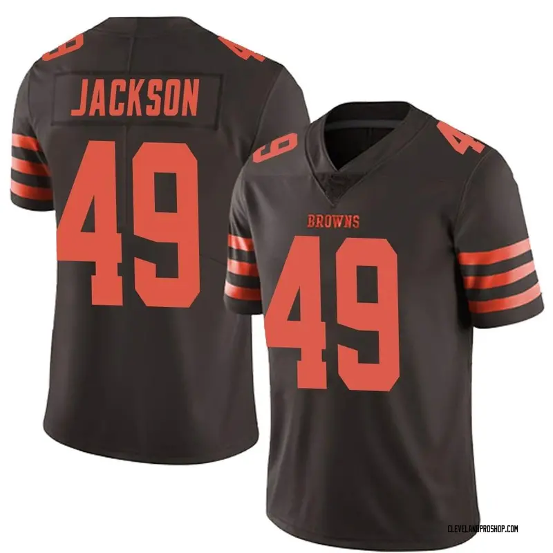 Brown Youth Storey Jackson Cleveland Browns Limited Color Rush Jersey