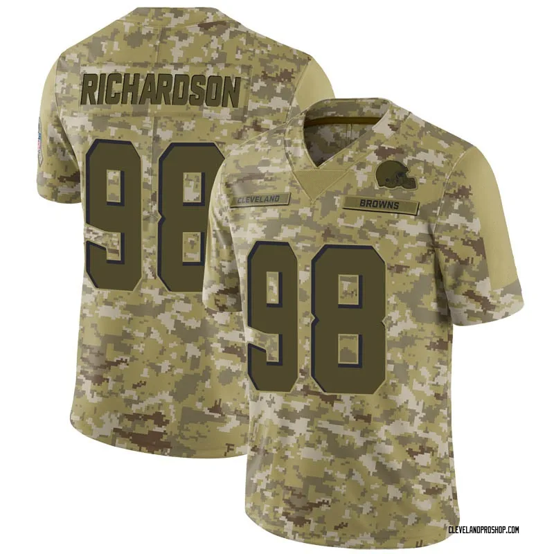 Camo Men's Sheldon Richardson Cleveland Browns Limited 2018 Salute