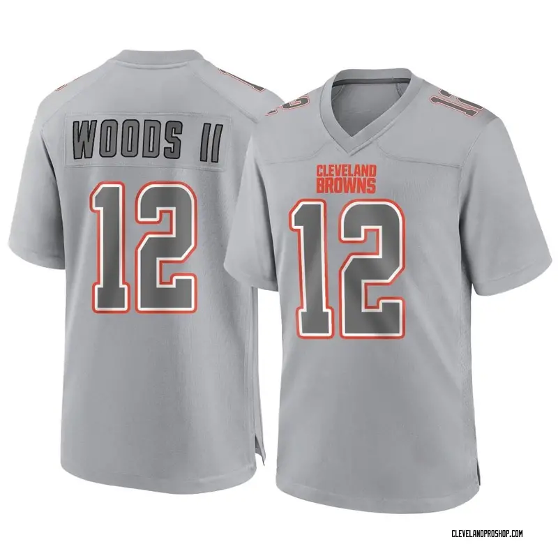 Top-selling Item] Cleveland Browns Michael Woods II 12 White Vapor Limited  3D Unisex Jersey