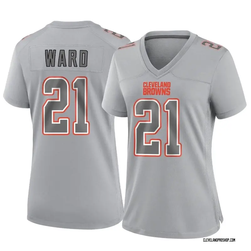 Gray Women's Denzel Ward Cleveland Browns Game Atmosphere Fashion