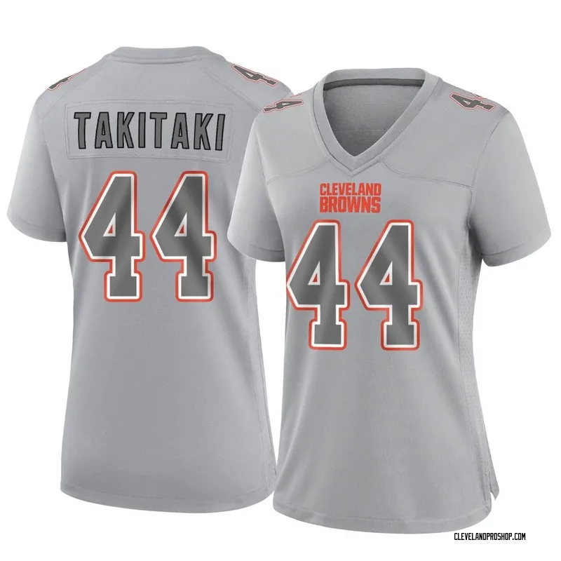 2019 Cleveland Browns Sione Takitaki #44 Game Issued White Practice Jersey  46 76