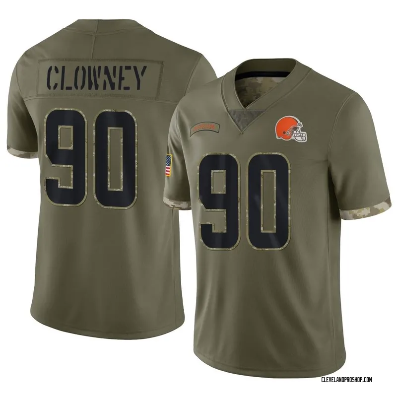 Men's Nike Nick Chubb Olive Cleveland Browns 2022 Salute to Service Limited Jersey Size: Medium