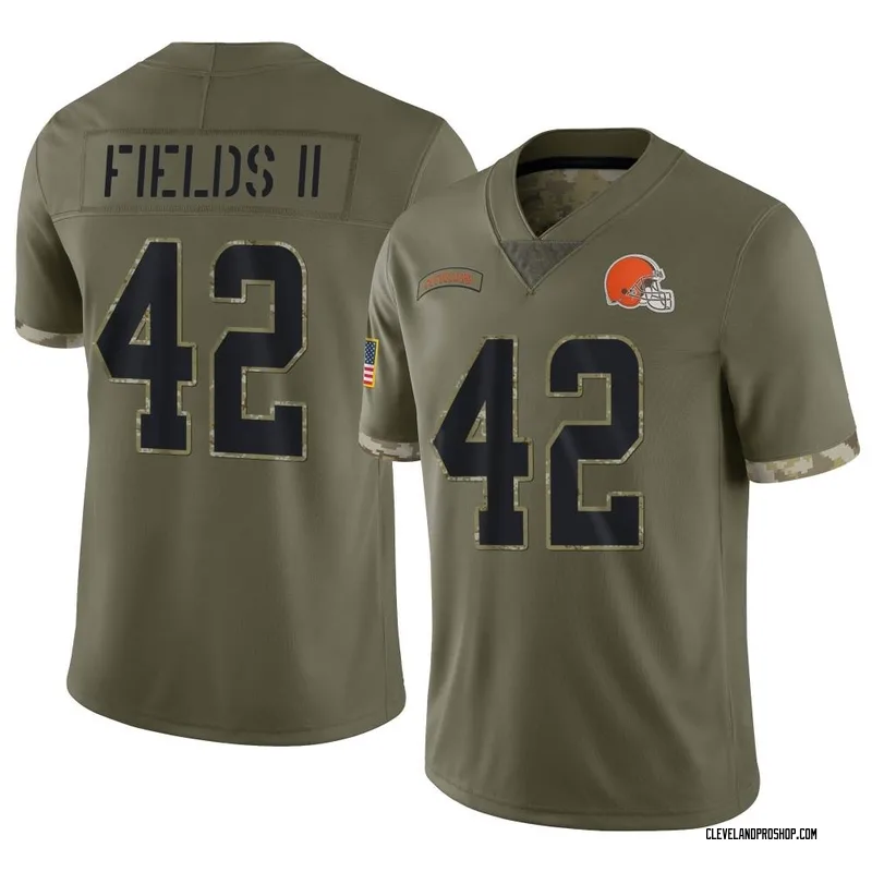 Tony Fields II Cleveland Browns Game-Used #42 Brown Jersey vs. New Orleans  Saints on December 24 2022