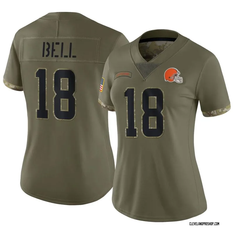 David Bell Cleveland Browns Game-Used #18 White Jersey vs