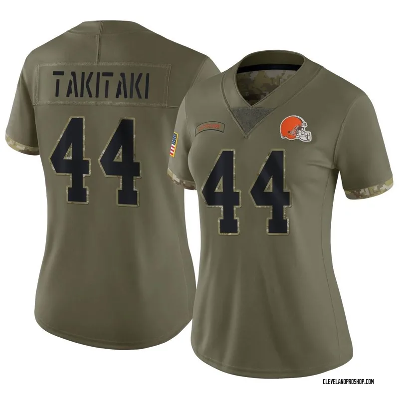 2020 Cleveland Browns Sione Takitaki #44 Game Used Brown Practice Jersey 40  399