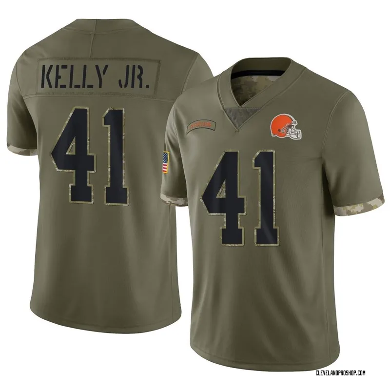 Olive Youth John Kelly Jr. Cleveland Browns Limited 2022 Salute To Service  Jersey