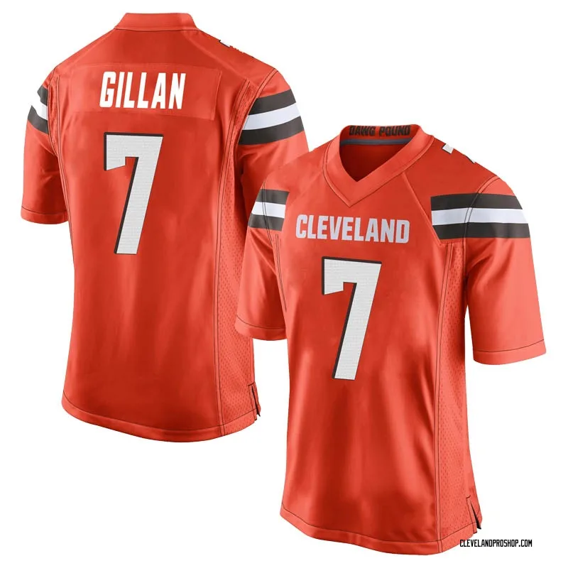 Cleveland Browns Nike Game Road Jersey - White - Jamie Gillan - Youth