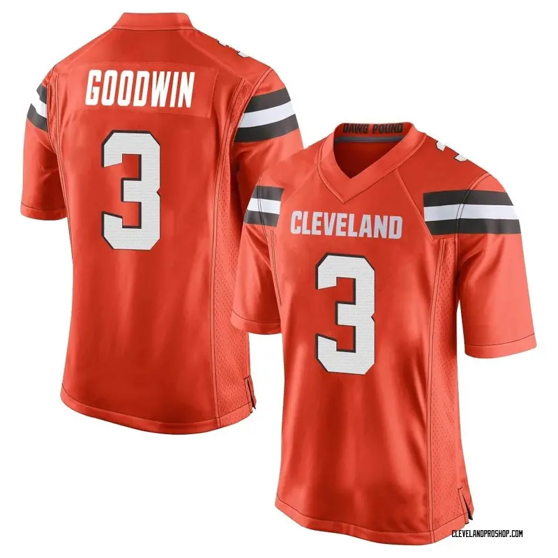 Orange Men's Marquise Goodwin Cleveland Browns Game Alternate Jersey