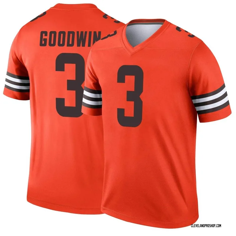 Nike Browns 24 Nick Chubb Grey Inverted Legend Men Jersey