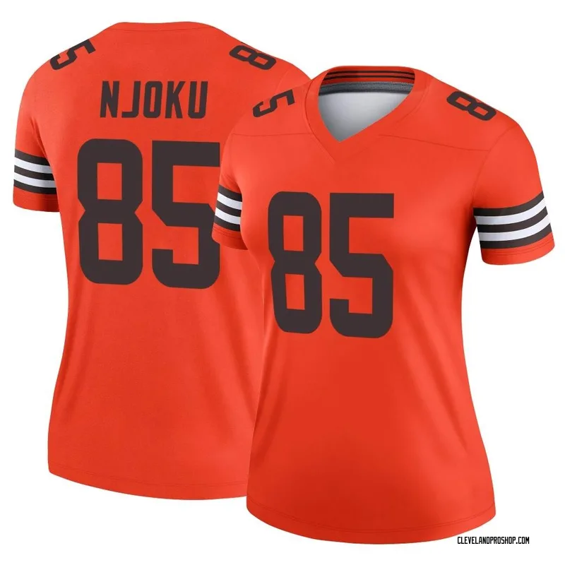 Elite Men's David Njoku Brown Home Jersey - #85 Football Cleveland