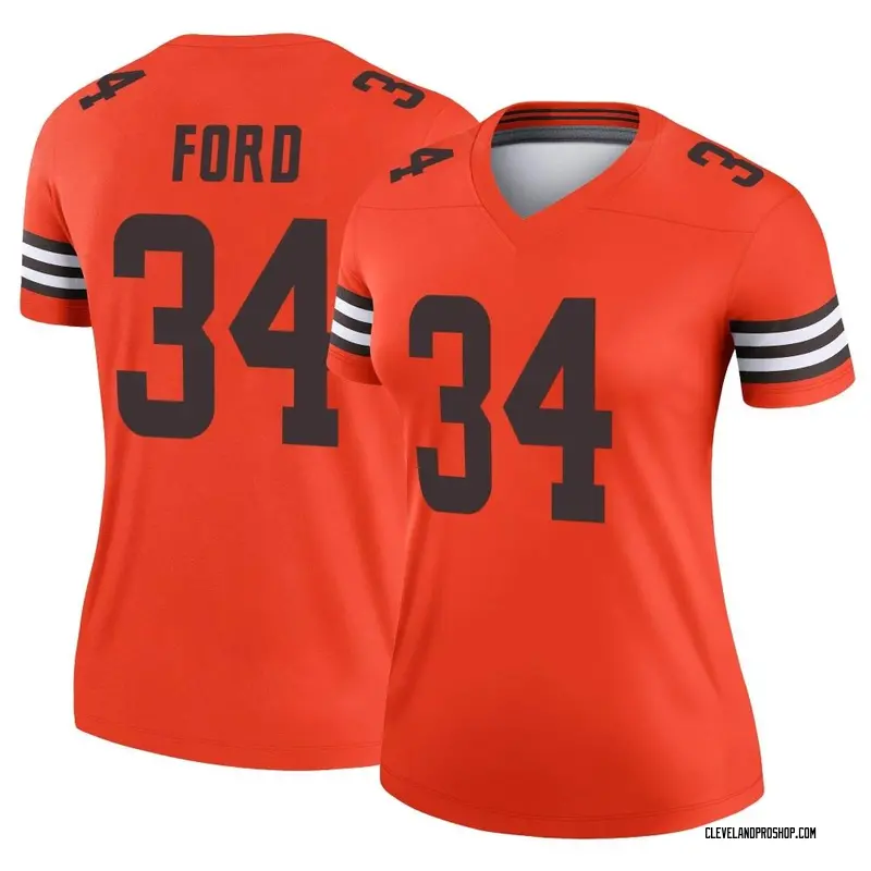 Jerome Ford Cleveland Browns Game-Used #34 White Jersey vs