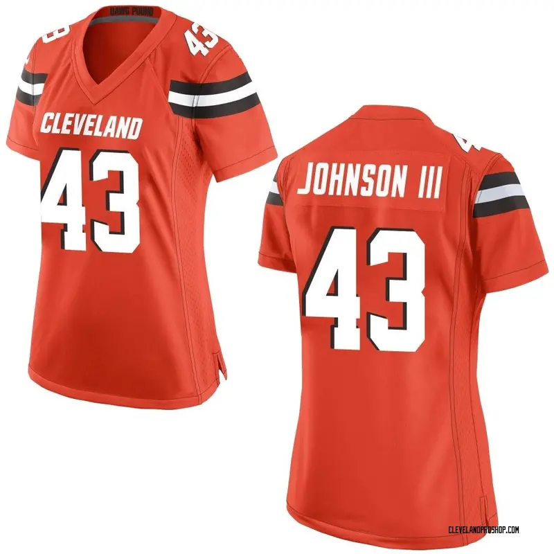 Orange Women's John Johnson III Cleveland Browns Game Alternate Jersey