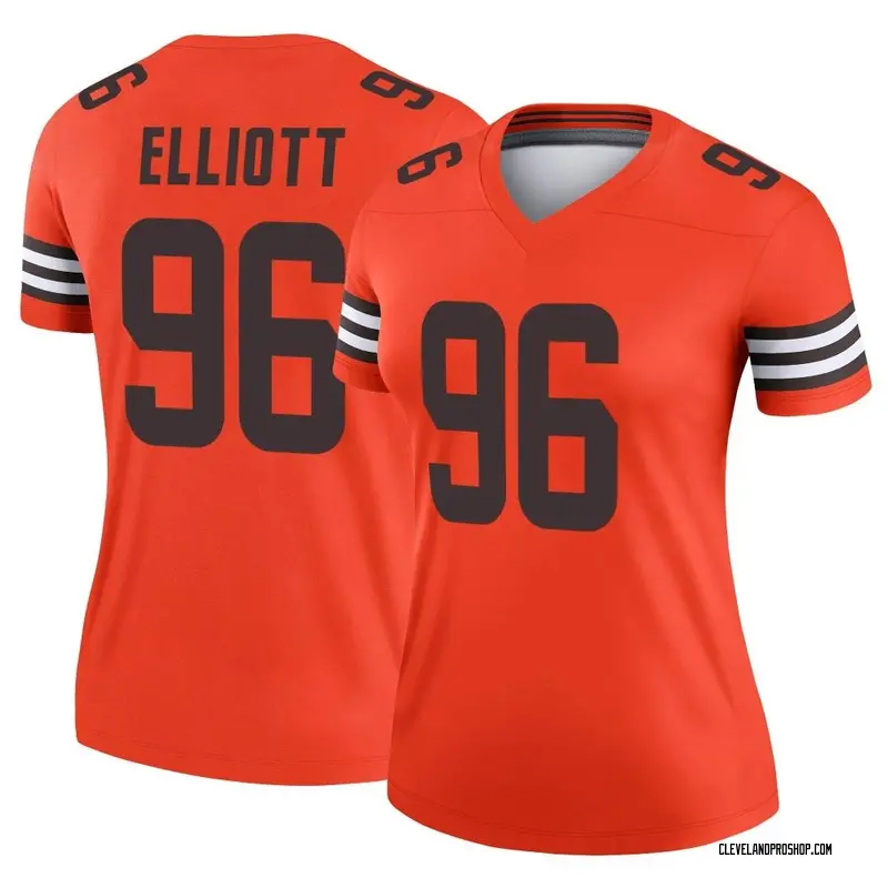 Jordan Elliott Brown Cleveland Browns Game-Used #96 Jersey vs