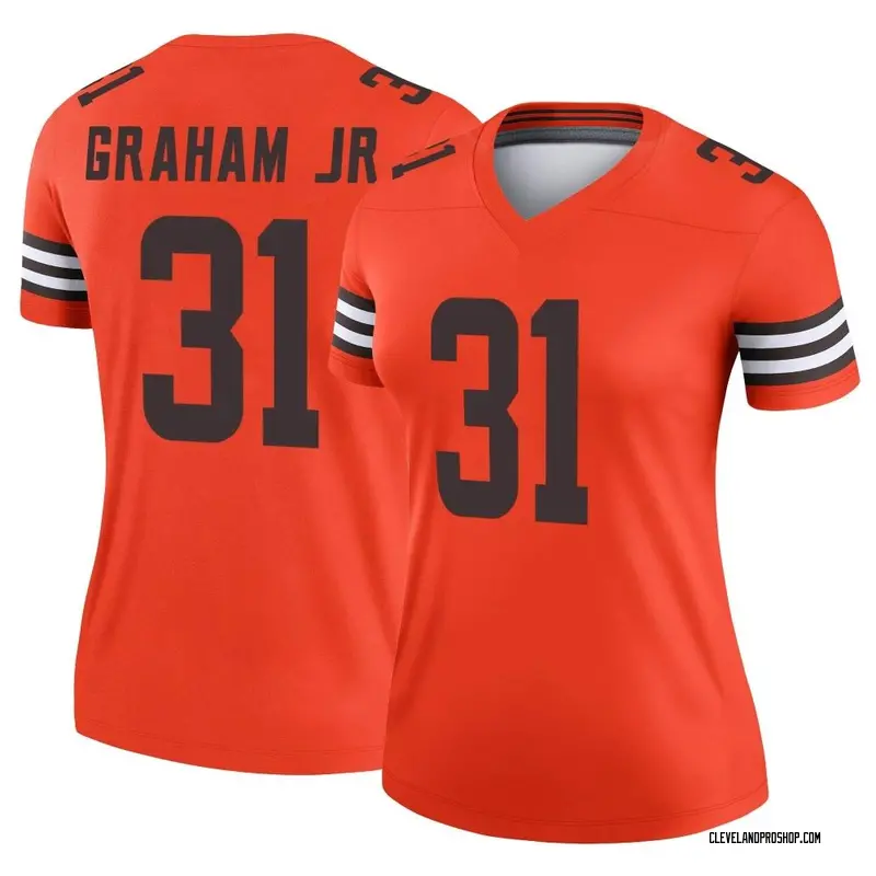 Thomas Graham Jr Men's Nike Cleveland Browns Brown Custom Game Jersey Size: Large