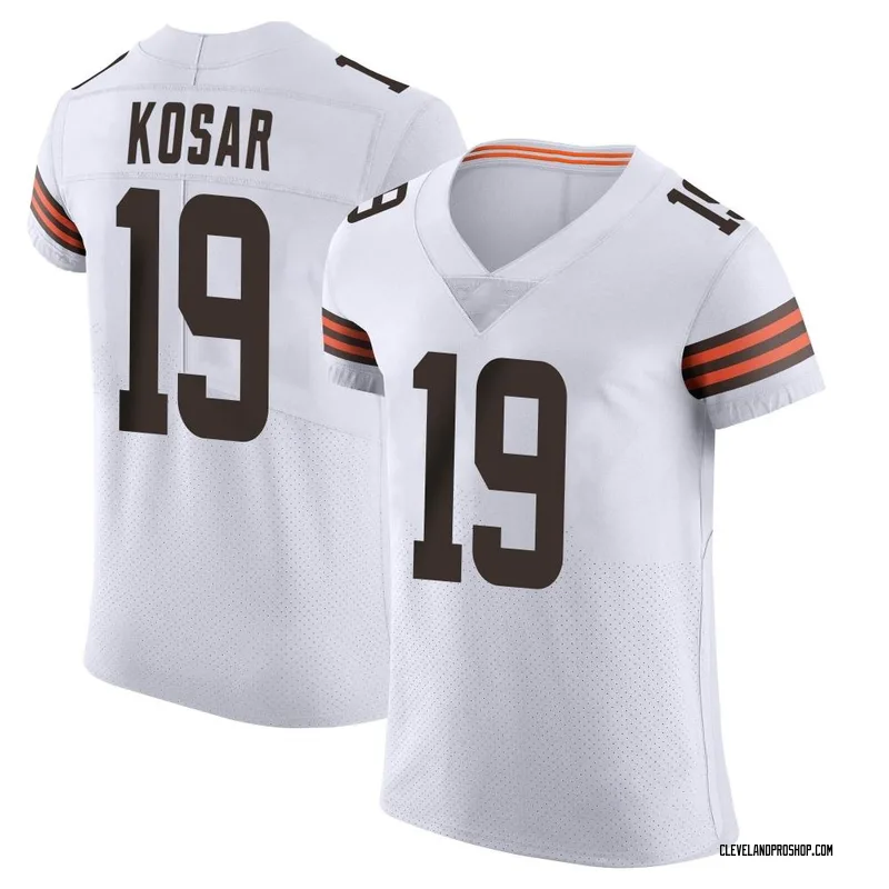 Limited Men's Bernie Kosar Gray Jersey - #19 Football Cleveland Browns  Inverted Legend Size 40/M