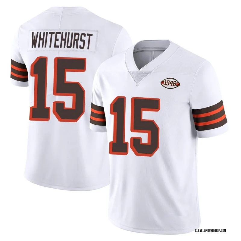 White Men's Charlie Whitehurst Cleveland Browns Limited Vapor 1946  Collection Alternate Jersey