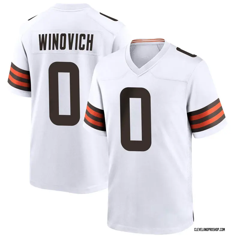 White Men's Chase Winovich Cleveland Browns Game Jersey