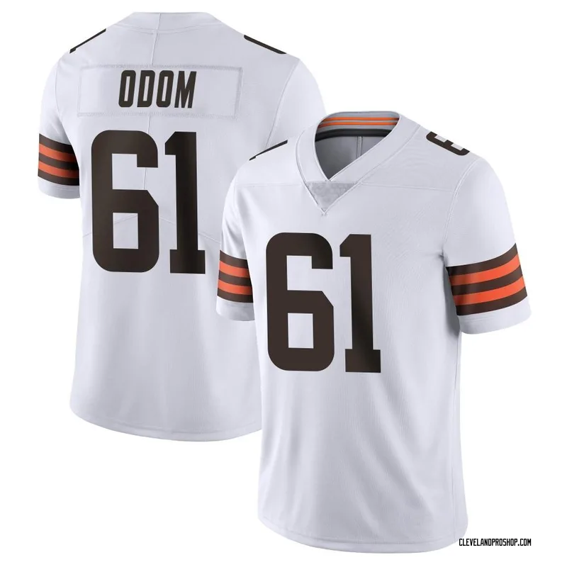 NFL_Jerseys Jersey Cleveland''Browns'' #6 Baker Mayfield 13 Odell Beckham Jr  71 Jedrick Wills''NFL'' Youth Custom White Vapor Limited Jersey 