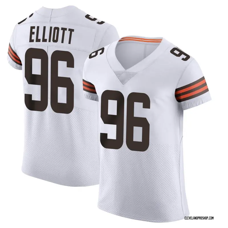 Jordan Elliott Brown Cleveland Browns Game-Used #96 Jersey vs