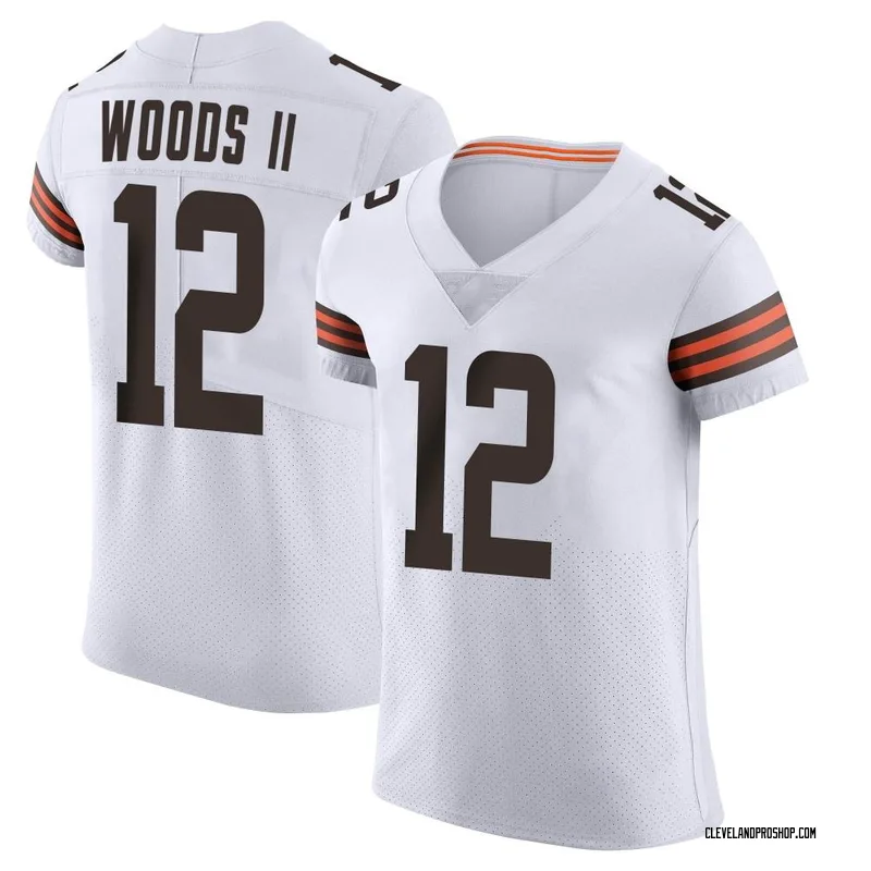 Top-selling Item] Cleveland Browns Michael Woods II 12 White Vapor Limited  3D Unisex Jersey