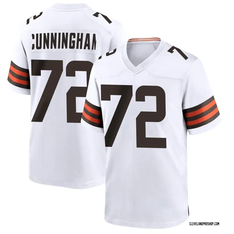 White Men's Myron Cunningham Cleveland Browns Game Jersey