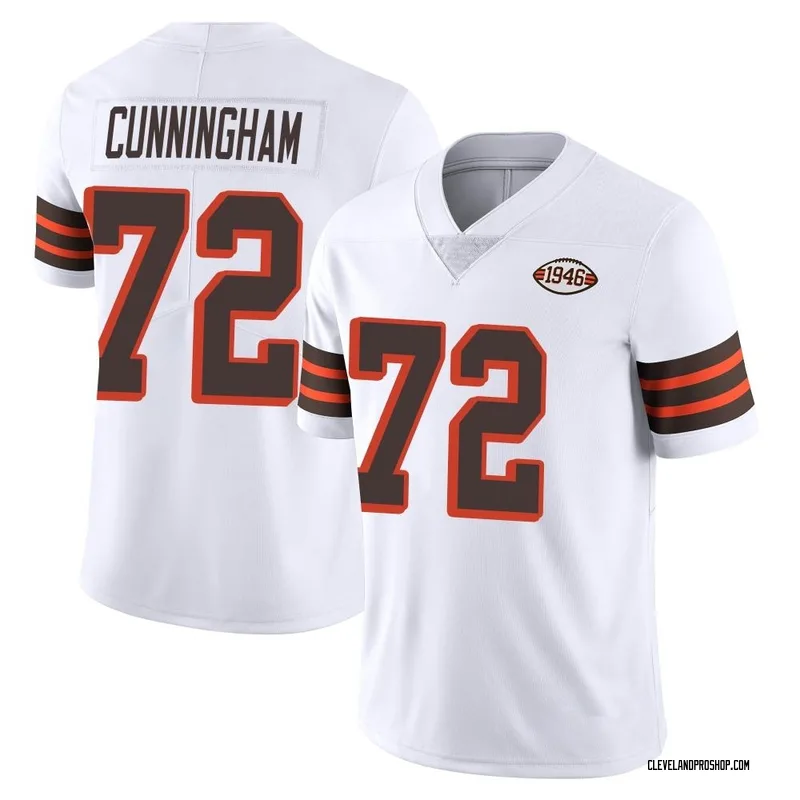 White Men's Myron Cunningham Cleveland Browns Game Jersey