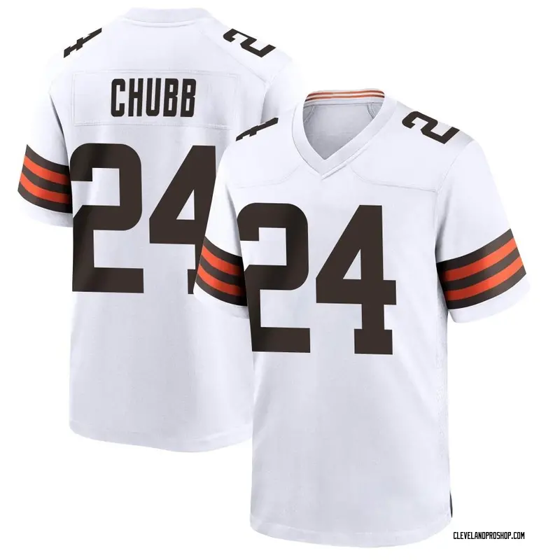 Youth Nike Nick Chubb White Cleveland Browns Game Jersey